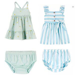 Baby Girl Spring Summer Lemon Stripe Dresses Bundle Size: 6 Months Like New
